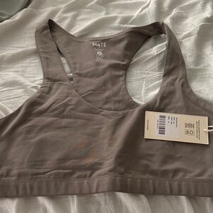 MATE the Label Taupe Sports Bra